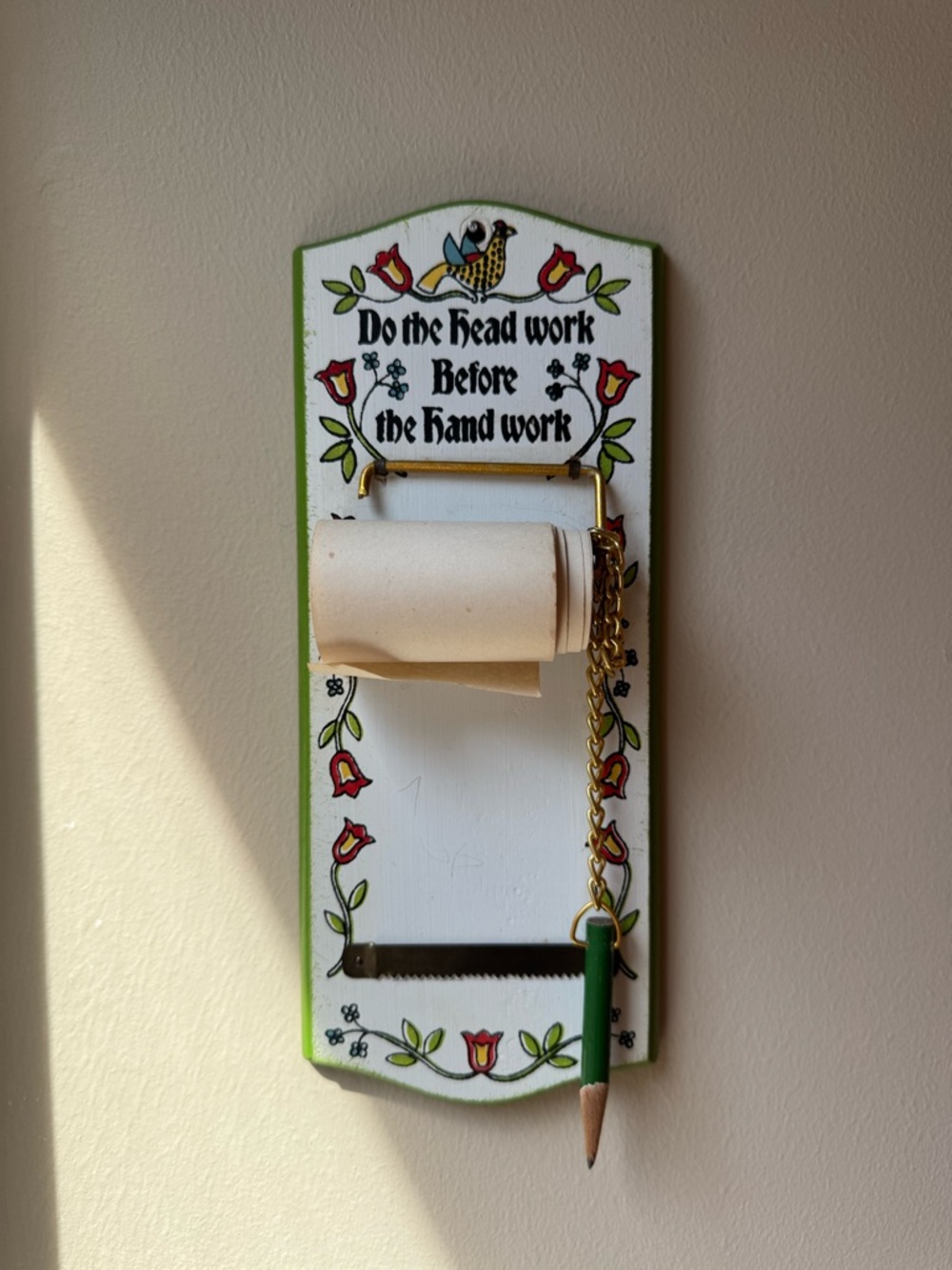 Vintage Grocery List Holder